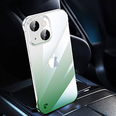 Coque Antichocs Rigide Transparente Crystal Etui Housse Degrade QC2 pour Apple iPhone 15 Vert