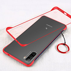 Coque Antichocs Rigide Transparente Crystal Etui Housse H01 pour Huawei Mate 40 Lite 5G Rouge