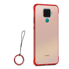 Coque Antichocs Rigide Transparente Crystal Etui Housse H01 pour Huawei Nova 5z Rouge