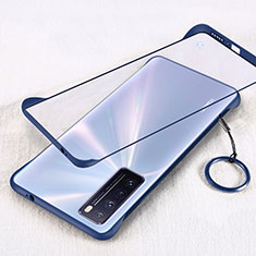 Coque Antichocs Rigide Transparente Crystal Etui Housse H01 pour Huawei Nova 7 5G Bleu