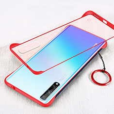 Coque Antichocs Rigide Transparente Crystal Etui Housse H01 pour Huawei P smart S Rouge