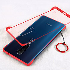 Coque Antichocs Rigide Transparente Crystal Etui Housse H01 pour OnePlus 8 Rouge