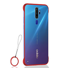 Coque Antichocs Rigide Transparente Crystal Etui Housse H01 pour Oppo A11 Rouge