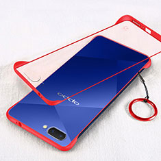 Coque Antichocs Rigide Transparente Crystal Etui Housse H01 pour Oppo A12e Rouge