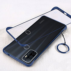 Coque Antichocs Rigide Transparente Crystal Etui Housse H01 pour Oppo A32 Bleu