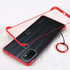 Coque Antichocs Rigide Transparente Crystal Etui Housse H01 pour Oppo A53s Rouge