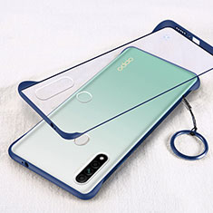 Coque Antichocs Rigide Transparente Crystal Etui Housse H01 pour Oppo A8 Bleu