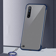 Coque Antichocs Rigide Transparente Crystal Etui Housse H01 pour Oppo Find X2 Lite Bleu