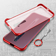 Coque Antichocs Rigide Transparente Crystal Etui Housse H01 pour Oppo Reno2 Z Rouge