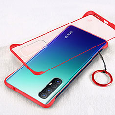 Coque Antichocs Rigide Transparente Crystal Etui Housse H01 pour Oppo Reno3 Pro Rouge