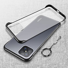 Coque Antichocs Rigide Transparente Crystal Etui Housse H01 pour Oppo Reno4 Z 5G Noir