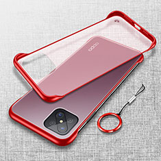 Coque Antichocs Rigide Transparente Crystal Etui Housse H01 pour Oppo Reno4 Z 5G Rouge