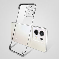 Coque Antichocs Rigide Transparente Crystal Etui Housse H01 pour Oppo Reno8 Pro 5G Argent