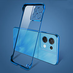 Coque Antichocs Rigide Transparente Crystal Etui Housse H01 pour Oppo Reno9 5G Bleu