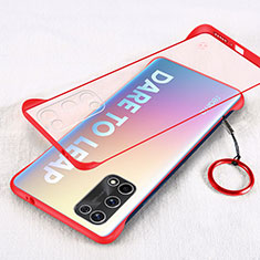 Coque Antichocs Rigide Transparente Crystal Etui Housse H01 pour Realme X7 5G Rouge