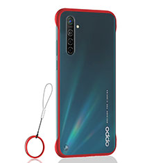 Coque Antichocs Rigide Transparente Crystal Etui Housse H01 pour Realme XT Rouge