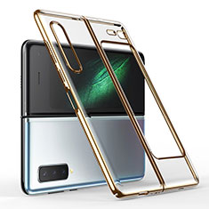 Coque Antichocs Rigide Transparente Crystal Etui Housse H01 pour Samsung Galaxy Fold Or