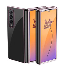 Coque Antichocs Rigide Transparente Crystal Etui Housse H01 pour Samsung Galaxy Z Fold4 5G Or Rose