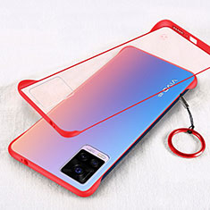 Coque Antichocs Rigide Transparente Crystal Etui Housse H01 pour Vivo V20 Pro 5G Rouge