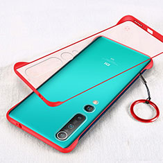 Coque Antichocs Rigide Transparente Crystal Etui Housse H01 pour Xiaomi Mi 10 Rouge