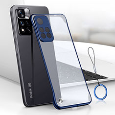 Coque Antichocs Rigide Transparente Crystal Etui Housse H01 pour Xiaomi Mi 11i 5G (2022) Bleu