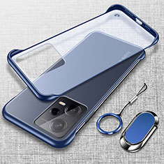 Coque Antichocs Rigide Transparente Crystal Etui Housse H01 pour Xiaomi Redmi Note 12 Pro+ Plus 5G Bleu