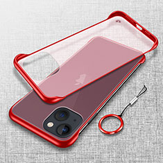 Coque Antichocs Rigide Transparente Crystal Etui Housse H02 pour Apple iPhone 14 Rouge