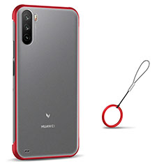 Coque Antichocs Rigide Transparente Crystal Etui Housse H02 pour Huawei Mate 40 Lite 5G Rouge