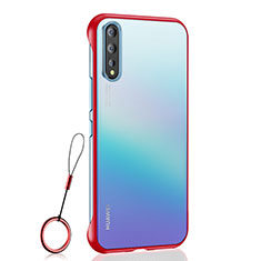 Coque Antichocs Rigide Transparente Crystal Etui Housse H02 pour Huawei P smart S Rouge