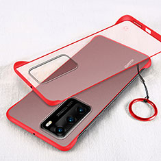 Coque Antichocs Rigide Transparente Crystal Etui Housse H02 pour Huawei P40 Rouge