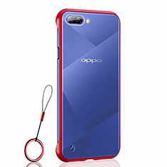 Coque Antichocs Rigide Transparente Crystal Etui Housse H02 pour Oppo A5 Rouge