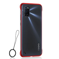 Coque Antichocs Rigide Transparente Crystal Etui Housse H02 pour Oppo A72 Rouge