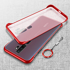 Coque Antichocs Rigide Transparente Crystal Etui Housse H02 pour Oppo A9 (2020) Rouge