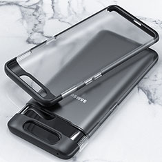 Coque Antichocs Rigide Transparente Crystal Etui Housse H02 pour Samsung Galaxy A90 4G Noir