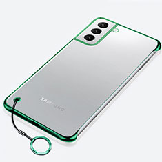 Coque Antichocs Rigide Transparente Crystal Etui Housse H02 pour Samsung Galaxy S21 5G Vert