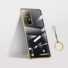 Coque Antichocs Rigide Transparente Crystal Etui Housse H02 pour Xiaomi Mi 12 5G Or