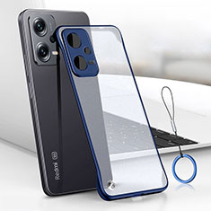 Coque Antichocs Rigide Transparente Crystal Etui Housse H02 pour Xiaomi Poco X5 5G Bleu