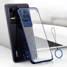 Coque Antichocs Rigide Transparente Crystal Etui Housse H02 pour Xiaomi Redmi K50 Pro 5G Bleu