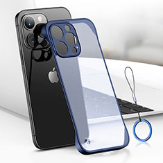 Coque Antichocs Rigide Transparente Crystal Etui Housse H03 pour Apple iPhone 13 Pro Max Bleu