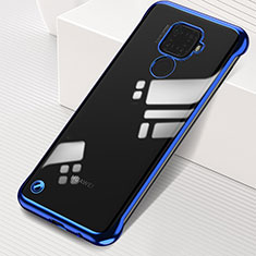 Coque Antichocs Rigide Transparente Crystal Etui Housse H03 pour Huawei Nova 5i Pro Bleu