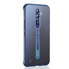 Coque Antichocs Rigide Transparente Crystal Etui Housse H03 pour Oppo Reno2 Bleu