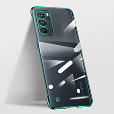 Coque Antichocs Rigide Transparente Crystal Etui Housse H03 pour Oppo Reno6 Pro 5G India Vert