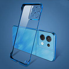 Coque Antichocs Rigide Transparente Crystal Etui Housse H03 pour Oppo Reno8 5G Bleu