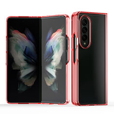 Coque Antichocs Rigide Transparente Crystal Etui Housse H03 pour Samsung Galaxy Z Fold3 5G Rouge
