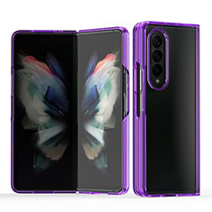 Coque Antichocs Rigide Transparente Crystal Etui Housse H03 pour Samsung Galaxy Z Fold4 5G Violet