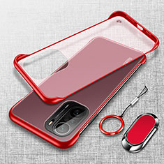 Coque Antichocs Rigide Transparente Crystal Etui Housse H03 pour Xiaomi Redmi K40 Pro 5G Rouge