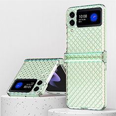 Coque Antichocs Rigide Transparente Crystal Etui Housse H04 pour Samsung Galaxy Z Flip3 5G Vert