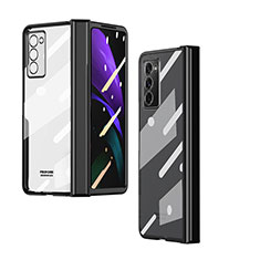 Coque Antichocs Rigide Transparente Crystal Etui Housse H04 pour Samsung Galaxy Z Fold2 5G Noir