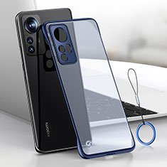 Coque Antichocs Rigide Transparente Crystal Etui Housse H04 pour Xiaomi Mi 12 5G Bleu
