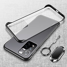 Coque Antichocs Rigide Transparente Crystal Etui Housse H04 pour Xiaomi Redmi Note 11 Pro+ Plus 5G Noir